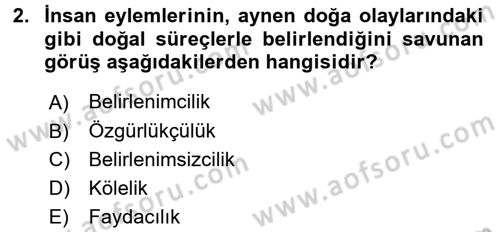 Adalet Meslek Etiği Dersi 2017 - 2018 Yılı (Vize) Ara Sınav Soruları 2. Soru