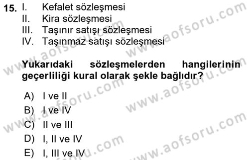 Hukuk Dili Ve Adli Yazışmalar Dersi 2023 - 2024 Yılı (Vize) Ara Sınav Soruları 15. Soru