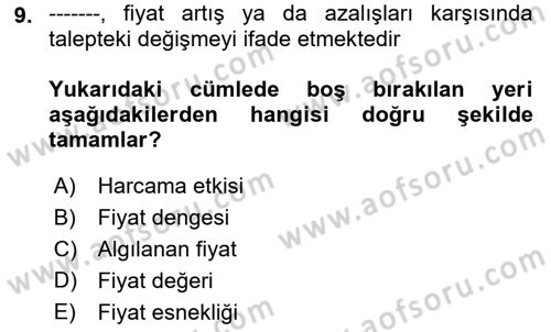 Menü Yönetimi Dersi 2015 - 2016 Yılı (Final) Dönem Sonu Sınav Soruları 9. Soru