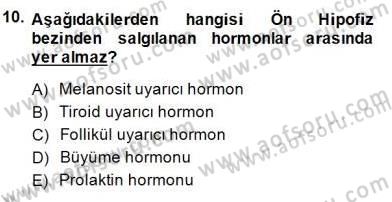 İnsan Anatomisi Ve Fizyolojisi Dersi 2014 - 2015 Yılı (Final) Dönem Sonu Sınav Soruları 10. Soru