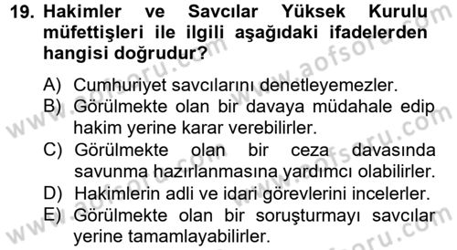 Kalem Mevzuatı Dersi 2014 - 2015 Yılı (Final) Dönem Sonu Sınav Soruları 19. Soru