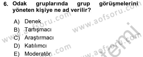 Uluslararası İlişkilerde Araştırma Yöntemleri Dersi 2016 - 2017 Yılı 3 Ders Sınav Soruları 6. Soru