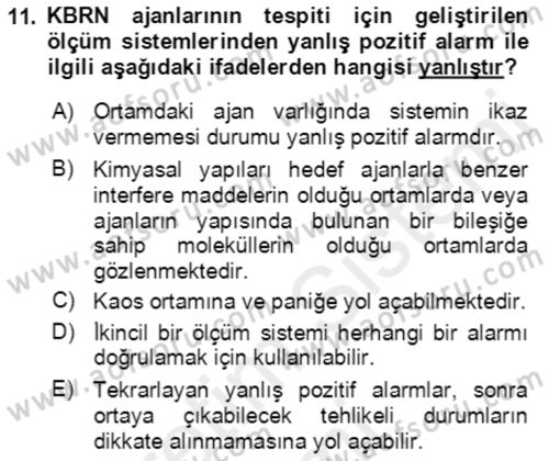 Kbrn Savunma Ve Güvenlik Dersi 2018 - 2019 Yılı (Final) Dönem Sonu Sınav Soruları 11. Soru