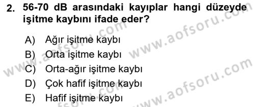Özel Gereksinimli Bireyler İçin Afet ve Acil Durum Yönetimi Dersi 2018 - 2019 Yılı Yaz Okulu Sınav Soruları 2. Soru
