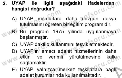 Kalem Mevzuatı Dersi 2014 - 2015 Yılı (Final) Dönem Sonu Sınav Soruları 2. Soru