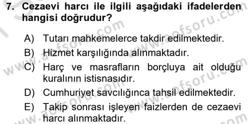 Damga Vergisi Ve Harçlar Bilgisi Dersi 2016 - 2017 Yılı (Final) Dönem Sonu Sınav Soruları 7. Soru