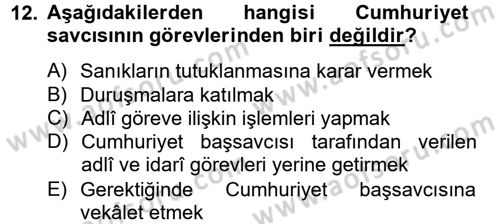 Kalem Mevzuatı Dersi 2012 - 2013 Yılı (Final) Dönem Sonu Sınav Soruları 12. Soru