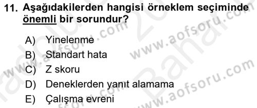 Uluslararası İlişkilerde Araştırma Yöntemleri Dersi 2018 - 2019 Yılı (Vize) Ara Sınav Soruları 11. Soru