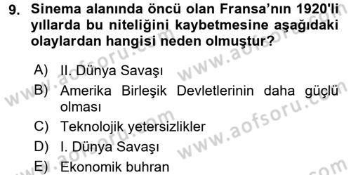 Gastronomi Ve Medya Dersi 2017 - 2018 Yılı (Vize) Ara Sınav Soruları 9. Soru