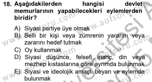 Kalem Mevzuatı Dersi 2014 - 2015 Yılı (Final) Dönem Sonu Sınav Soruları 18. Soru
