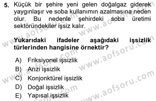 Afet Ekonomisi Ve Sigortacılığı Dersi 2020 - 2021 Yılı Yaz Okulu Sınav Soruları 5. Soru