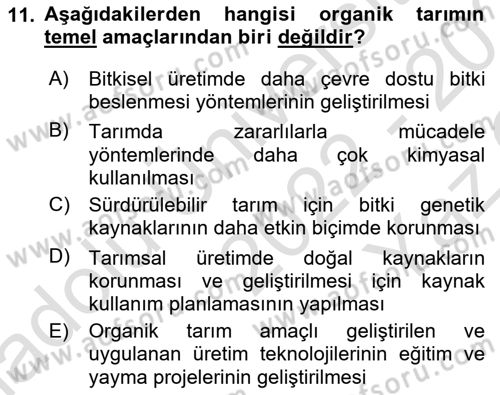 Gastronominin Temelleri Dersi 2022 - 2023 Yılı Yaz Okulu Sınav Soruları 11. Soru