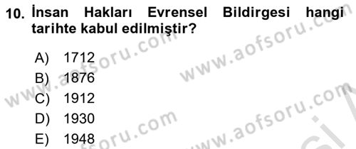 Göç Ve Göçmen Sorunları Dersi 2020 - 2021 Yılı Yaz Okulu Sınav Soruları 10. Soru