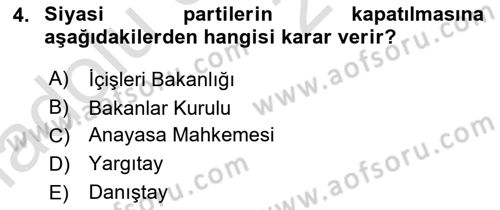 İdari Yargı Dersi 2018 - 2019 Yılı 3 Ders Sınav Soruları 4. Soru