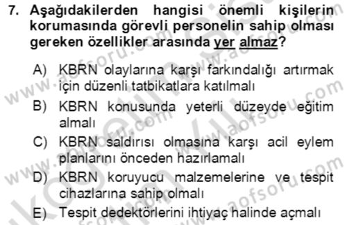 Kbrn Savunma Ve Güvenlik Dersi 2023 - 2024 Yılı Yaz Okulu Sınav Soruları 7. Soru