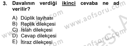 Hukuk Dili Ve Adli Yazışmalar Dersi 2014 - 2015 Yılı Tek Ders Sınav Soruları 3. Soru