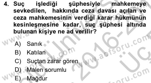 Kalem Mevzuatı Dersi 2016 - 2017 Yılı 3 Ders Sınav Soruları 4. Soru