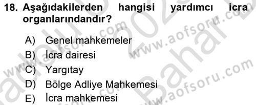 Temel Kalem Mevzuatı Bilgisi Dersi 2023 - 2024 Yılı (Vize) Ara Sınav Soruları 18. Soru