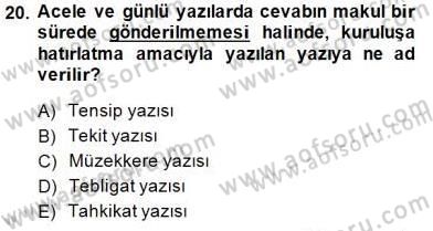 Ulusal Yargı Ağı Projesi 1 Dersi 2014 - 2015 Yılı (Final) Dönem Sonu Sınav Soruları 20. Soru
