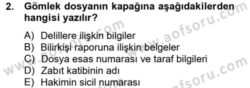 Kalem Mevzuatı Dersi 2012 - 2013 Yılı (Final) Dönem Sonu Sınav Soruları 2. Soru
