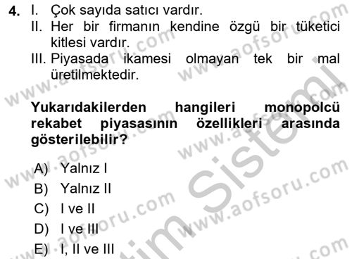 Afet Ekonomisi Ve Sigortacılığı Dersi 2018 - 2019 Yılı Yaz Okulu Sınav Soruları 4. Soru