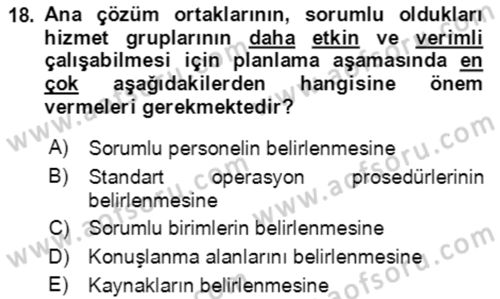 Acil Durum Ve Afet Yönetimi Planları Dersi 2019 - 2020 Yılı (Vize) Ara Sınav Soruları 18. Soru