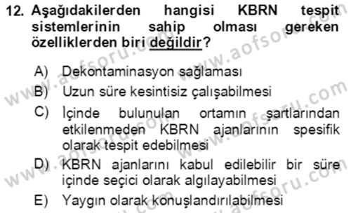Kbrn Savunma Ve Güvenlik Dersi 2023 - 2024 Yılı Yaz Okulu Sınav Soruları 12. Soru