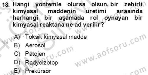 Kbrn Savunma Ve Güvenlik Dersi 2023 - 2024 Yılı Yaz Okulu Sınav Soruları 18. Soru