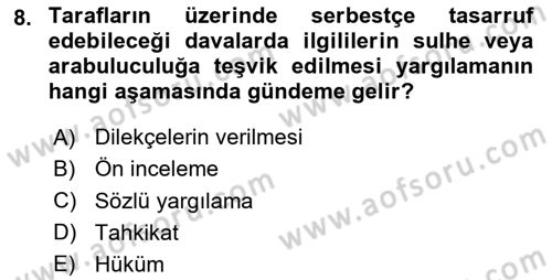 Hukuk Dili Ve Adli Yazışmalar Dersi 2020 - 2021 Yılı Yaz Okulu Sınav Soruları 8. Soru