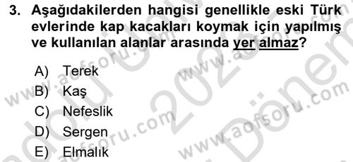 Yemek Sosyolojisi Dersi 2023 - 2024 Yılı (Final) Dönem Sonu Sınav Soruları 3. Soru