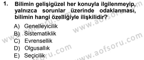 Sosyal Bilimlerde Araştırma Yöntemleri Dersi 2012 - 2013 Yılı (Vize) Ara Sınav Soruları 1. Soru