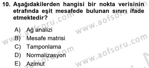 Veri Analizi Ve Değerlendirme Dersi 2024 - 2025 Yılı (Final) Dönem Sonu Sınav Soruları 10. Soru