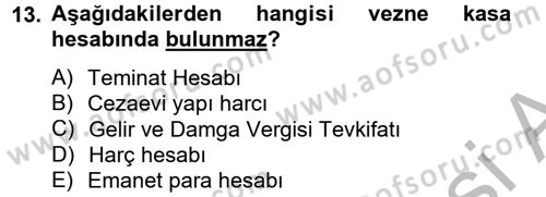 Kalem Mevzuatı Dersi 2012 - 2013 Yılı (Final) Dönem Sonu Sınav Soruları 13. Soru