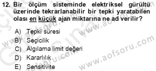 Kbrn Savunma Ve Güvenlik Dersi 2018 - 2019 Yılı (Final) Dönem Sonu Sınav Soruları 12. Soru
