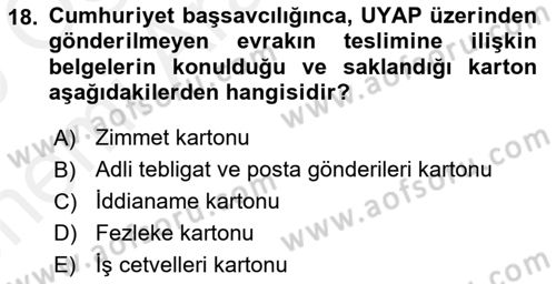 Kalem Mevzuatı Dersi 2018 - 2019 Yılı (Vize) Ara Sınav Soruları 18. Soru