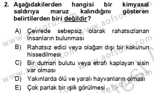 Kbrn Savunma Ve Güvenlik Dersi 2018 - 2019 Yılı 3 Ders Sınav Soruları 2. Soru