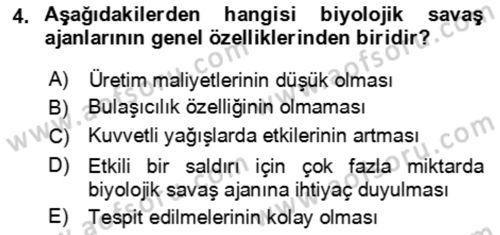 Kbrn Savunma Ve Güvenlik Dersi 2018 - 2019 Yılı 3 Ders Sınav Soruları 4. Soru