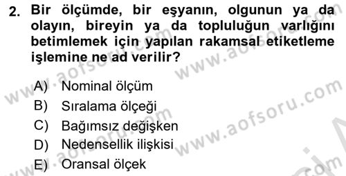 Uluslararası İlişkilerde Araştırma Yöntemleri Dersi 2025 - 2026 Yılı (Vize) Ara Sınav Soruları 2. Soru