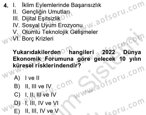 Sürdürülebilir Kentsel Dayanıklılık Dersi 2024 - 2025 Yılı (Vize) Ara Sınav Soruları 4. Soru