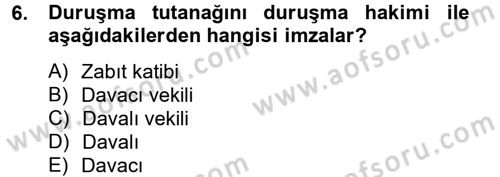 Hukuk Dili Ve Adli Yazışmalar Dersi 2014 - 2015 Yılı Tek Ders Sınav Soruları 6. Soru