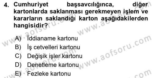 Kalem Mevzuatı Dersi 2018 - 2019 Yılı (Final) Dönem Sonu Sınav Soruları 4. Soru