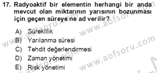 Kbrn Savunma Ve Güvenlik Dersi 2021 - 2022 Yılı (Final) Dönem Sonu Sınav Soruları 17. Soru
