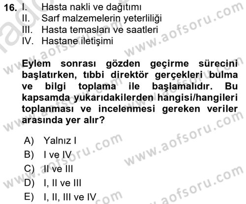 Temel Afet Bilgisi Dersi 2022 - 2023 Yılı (Vize) Ara Sınav Soruları 16. Soru