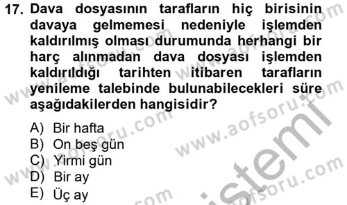 Damga Vergisi Ve Harçlar Bilgisi Dersi 2012 - 2013 Yılı (Vize) Ara Sınav Soruları 17. Soru