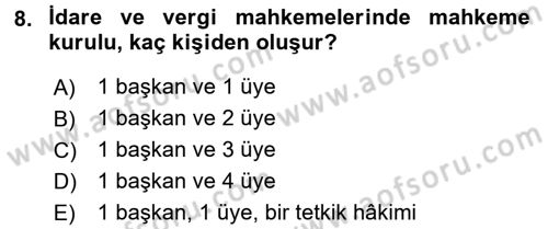 Kalem Mevzuatı Dersi 2017 - 2018 Yılı (Final) Dönem Sonu Sınav Soruları 8. Soru
