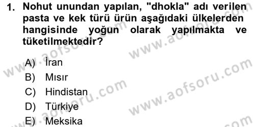 Gıda Coğrafyası Dersi 2017 - 2018 Yılı 3 Ders Sınav Soruları 1. Soru