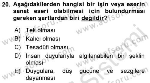 Gastronominin Temelleri Dersi 2022 - 2023 Yılı (Vize) Ara Sınav Soruları 20. Soru