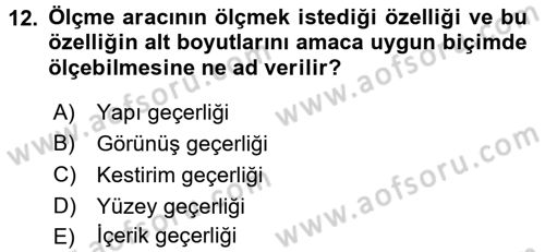 Sosyal Bilimlerde Araştırma Yöntemleri Dersi 2017 - 2018 Yılı (Final) Dönem Sonu Sınav Soruları 12. Soru
