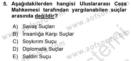 İnsan Hakları Ve Kamu Özgürlükleri Dersi 2023 - 2024 Yılı Yaz Okulu Sınav Soruları 5. Soru