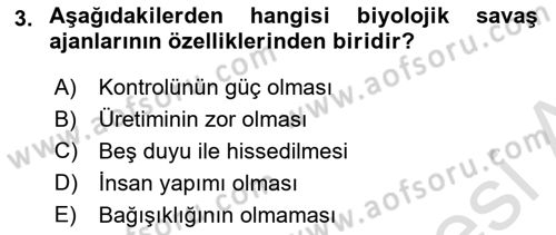 Kbrn Savunma Ve Güvenlik Dersi 2024 - 2025 Yılı Yaz Okulu Sınav Soruları 3. Soru